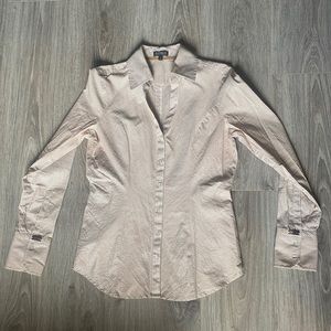 Size small express long sleeve button down in cream